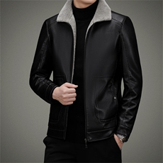 AW2206钱塘2020-3秋冬季厚款商务休闲简约羽绒中年男士外套P190，男装皮衣，钱塘207-3
