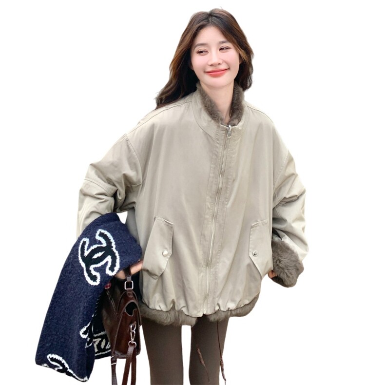 新款毛毛内胆派克服2D014-10027-P185-K288,女装短外套,2D014