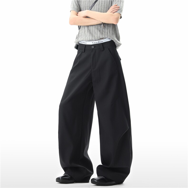 【现货】XZ612-K558-P65控89美式复古弯刀西裤垂坠感休闲裤，男装西裤，星座612