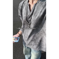 XZ809A/SYR10/特P24/控48扎染J肌理感V领长袖T恤卫衣，男装T恤，星座809A(原222-1)