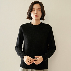 2024秋冬新款35%羊绒女士7针平面圆领羊绒衫，女装羊绒衫，纳丰羊绒