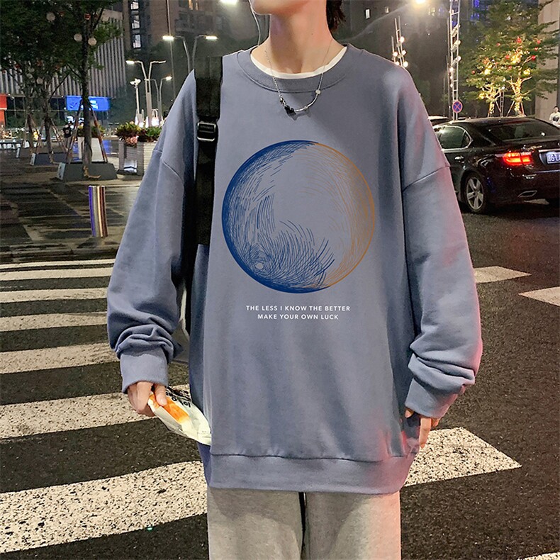 S6330-P28秋季圆领卫衣男大码韩版宽松长袖外套,男装卫衣,电商A040