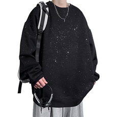 SK115-P35宽松落肩卫衣男士满天星衣服男装潮牌帅气百搭，男装T恤，电商B323A