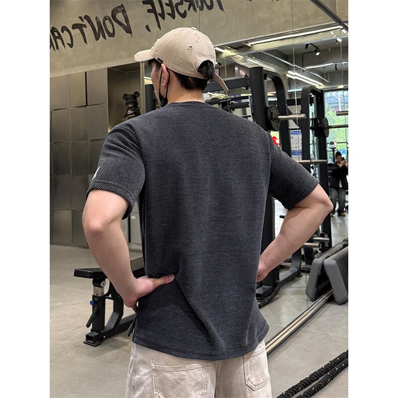 舒适休闲时尚百搭上衣简约大气高级感面料短袖T恤HY275TP38控58,男装T恤,电商A102B
