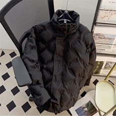Y133-P88冬季加厚棉服男立领复古菱格压皱设计感痞帅外套面包服，男装棉衣，星座603-2