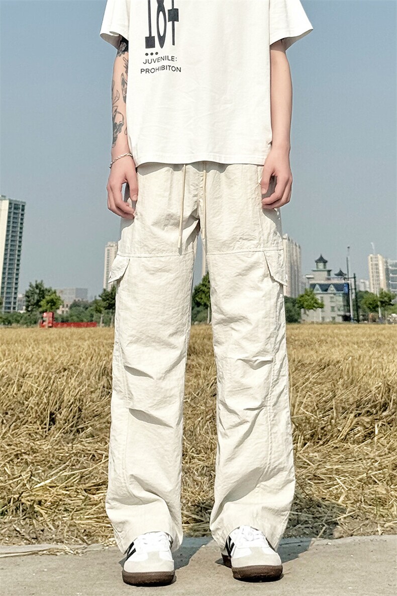 A178三防面料2025新款工装裤宽松直筒XK309P45限价78,男装休闲裤,电商A178