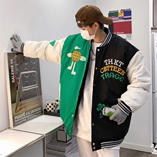 面料升级2022港风棒球服夹克棉衣男棉服女棉袄外套3313-P90控138，男装夹克，星座207