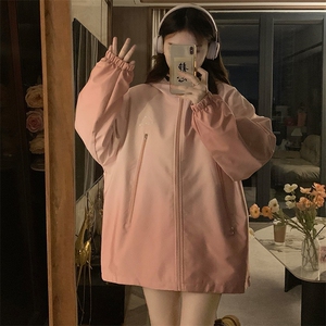 A360-P98 渐变色冲锋衣外套男女秋季新款户外运动设计感情侣夹克图片