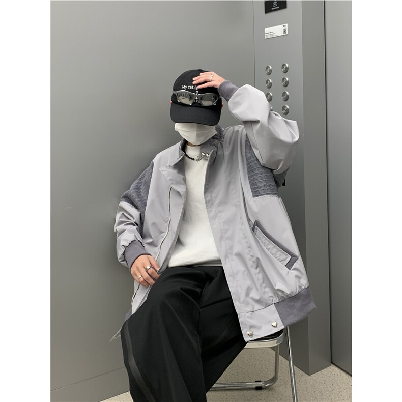 美式飞行员夹克男春秋季ins潮牌宽松休闲棒球服外套JK06592-P65,男装夹克,星座308B-1
