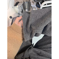 深灰色保暖加绒糯米裤男秋冬软糯慵懒松弛感加厚裤子直筒休闲长裤，男装休闲裤，星座506A