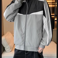 运动套装春秋季男士防水夹克外套潮流休闲帅气搭配宽松外套JKA801，男装休闲套装，星座516A
