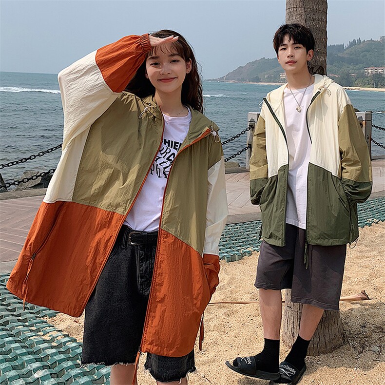 F709P58防晒指数50+薄款宽松大码港风情侣防晒衣夹克,男装防晒衣,星座1204-3