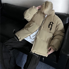 抖音品质美式潮流字母印花高街INS宽松棉服JK23544特批65控108，男装棉衣，星座605(原A050)