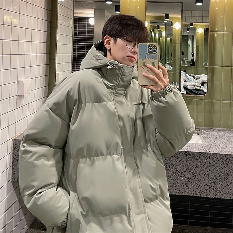 现货抖音得物可供视频三防加厚羽绒连帽棉衣外套面包棉服85530,男装棉衣,电商A486