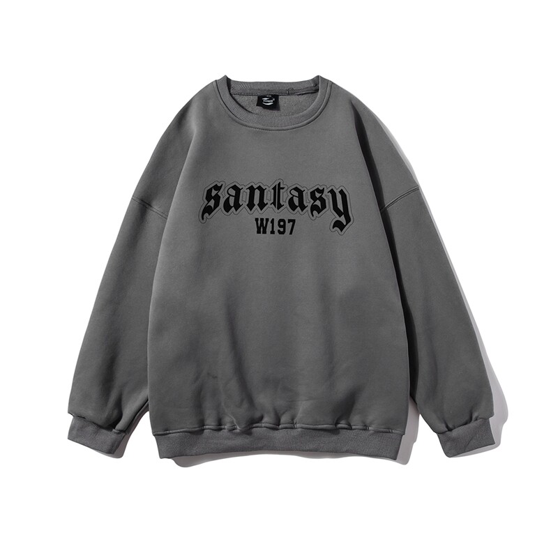 白底23新款秋季时尚百搭字母印花圆领宽松卫衣W1023P30控48,男装卫衣,电商A247-1