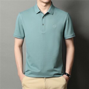 短袖t恤男polo衫翻领夏季刺绣新款男士保罗爸爸夏装潮流上衣男,男装T恤,电商B212（原钱塘6029）