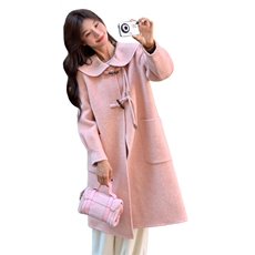 时尚女装中长款翻领双面呢大衣羊毛羊绒保暖显瘦外套，女装双面呢大衣，天使之佳话