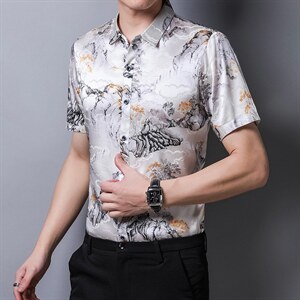 GBN589夏季新款男式休闲衬衫短袖时尚衬衣P290图片