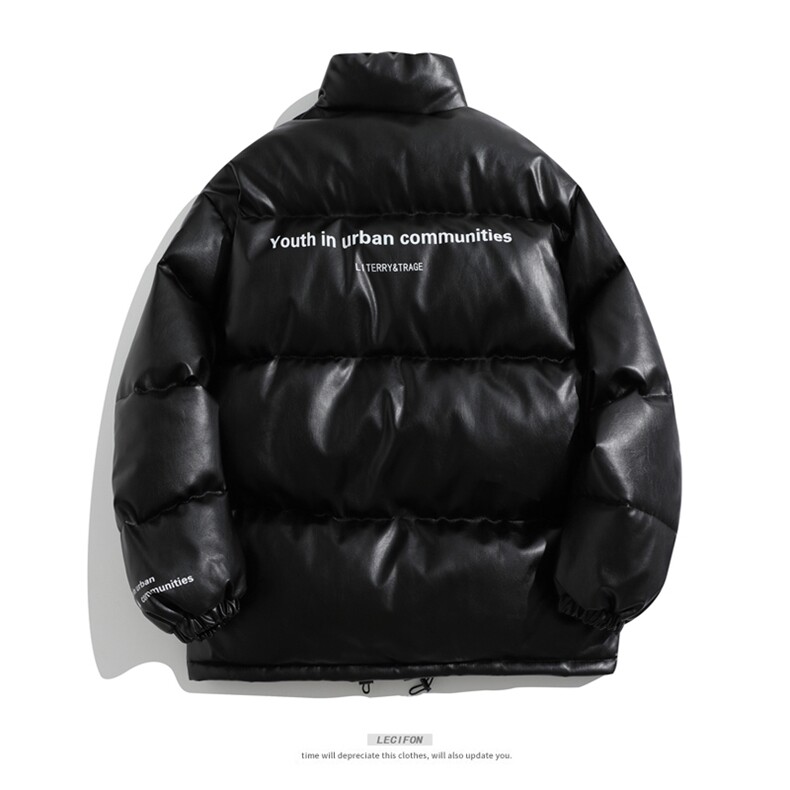 PU皮棉衣棉服男女面包服立领冬装棉袄皮衣外套3358-P80控108,男装皮衣,星座207