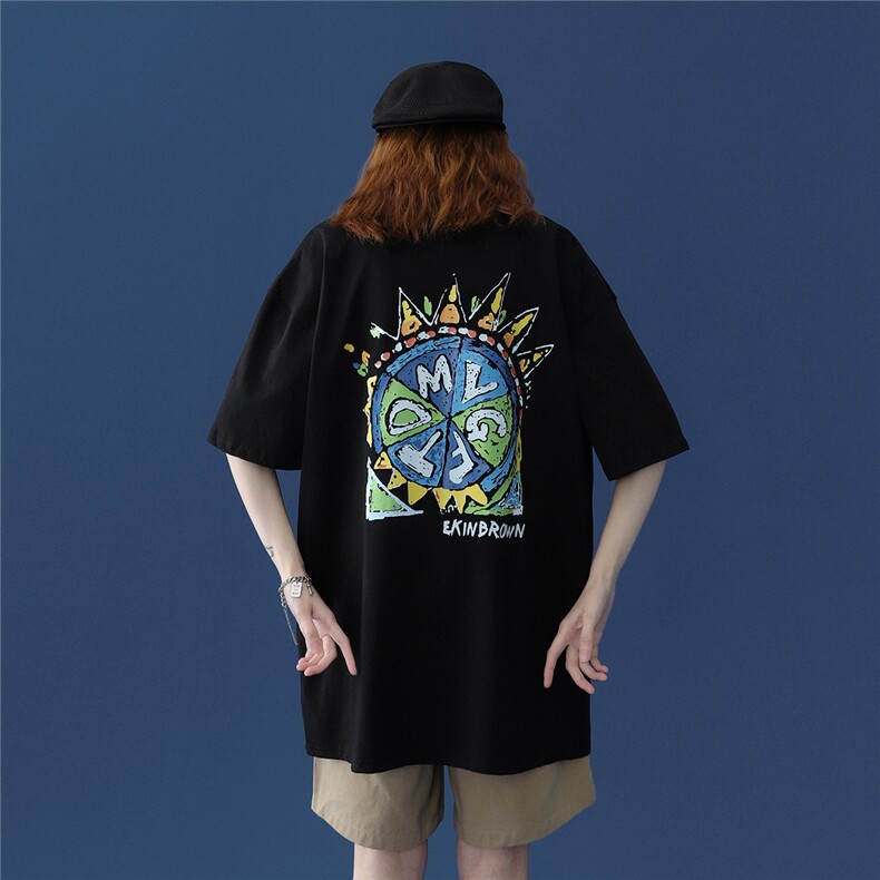 1中性风大码M-5XL图案已注册休闲情侣潮短袖T恤男7800F35控48，男装T恤，星座226-2