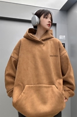 ！麂皮绒连帽卫衣直播品质重磅400克esa印花JL7108-P45控78，男装卫衣，星座508（原C305）