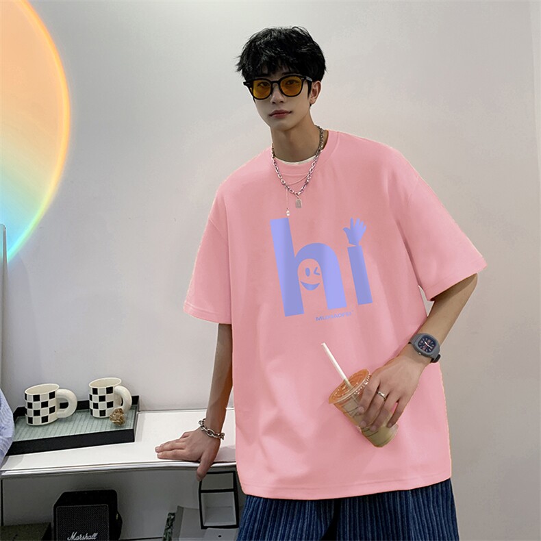 量大优可提供视频2024夏新美式短袖T恤HD019-1-T24228-P18,男装T恤,电商019-1
