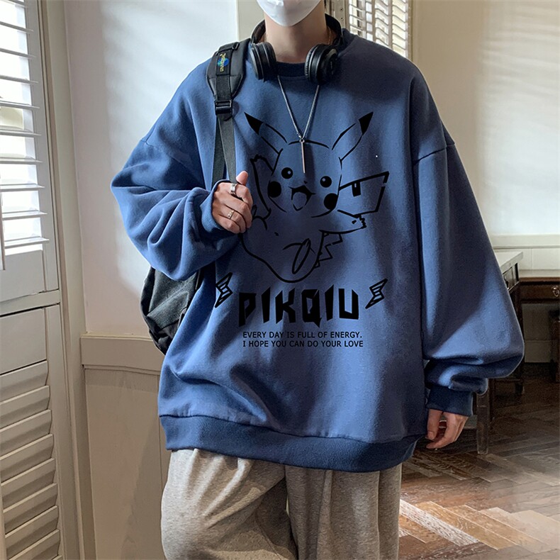 圆领卫衣男大码加厚加绒长袖t恤男S6078-P28加绒款-P33,男装卫衣,电商A040