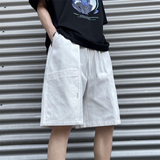 夏季直筒五分裤男纯色潮时尚潮牌宽松型青春流行松紧腰休闲裤，男装休闲裤，星座716-4