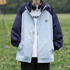 A550-P40美式潮牌山系薄款防晒衣男日系学院风撞色冲锋风衣，男装夹克，星座512-6
