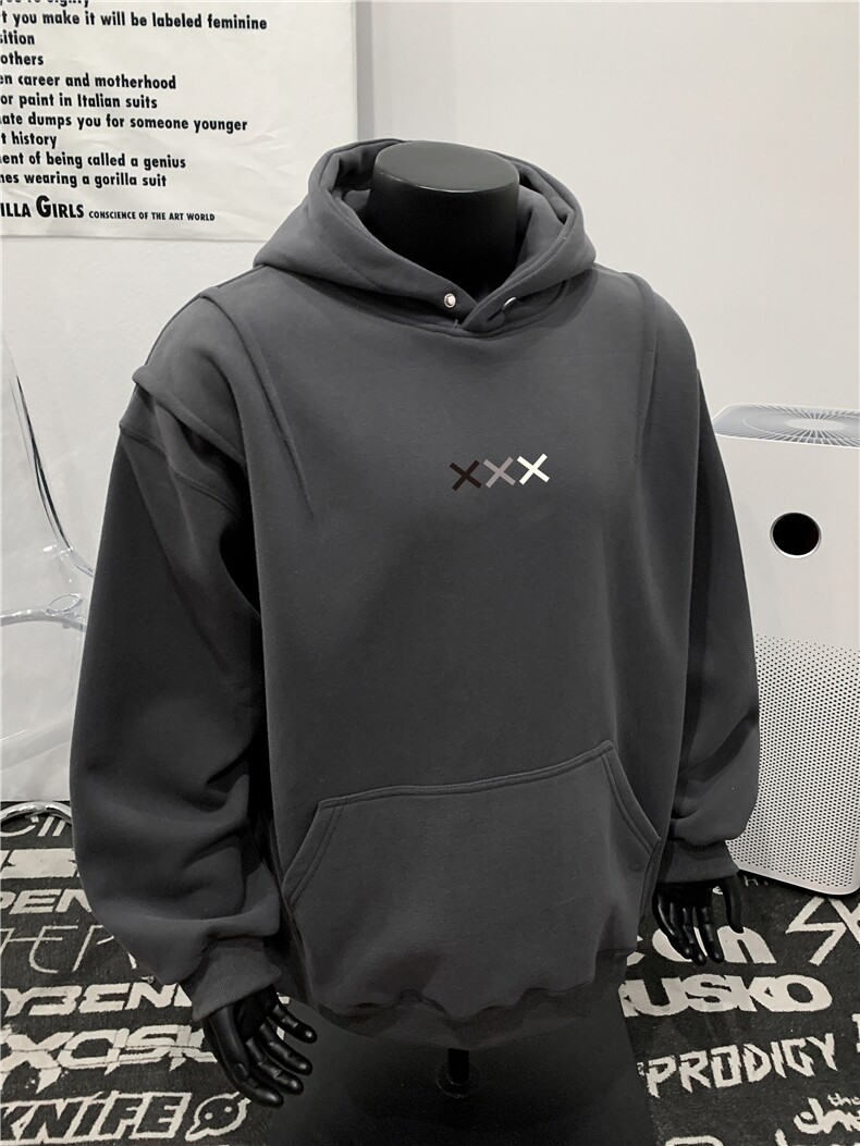 XZ809A/5WW02/P65/控78华棉设计感连帽印花卫衣,男装卫衣,星座809A(原222-1)