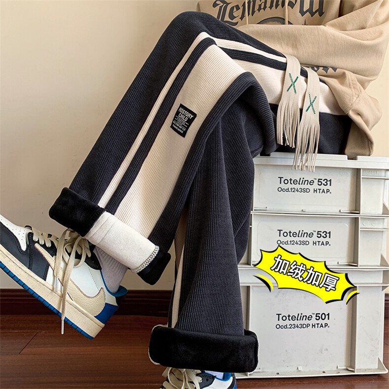 免皱雪尼尔欧棉绒休闲秋冬高品质长裤XK005-P50-控78加绒P60，男装卫衣，星座216(原A116)