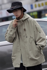 冲锋衣男高品纯色宽松夹克外套DSA157B-J90-P60，男装夹克，电商A157B