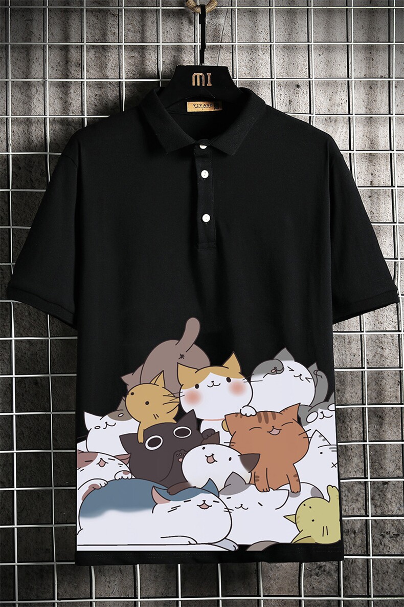 PL57162-P35翻领短袖polo衫男大码胖子半袖t恤男有领保罗衫,男装Polo衫,电商A040A