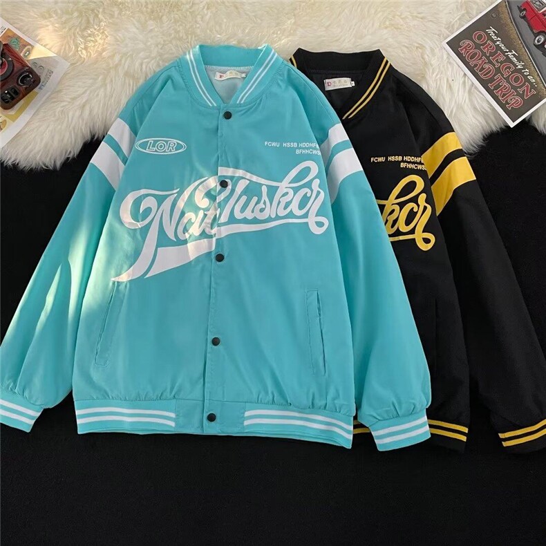 棒球服男春秋季新款宽松夹克港风潮流撞色飞行员外套EE001-P32,男装夹克,星座911-3