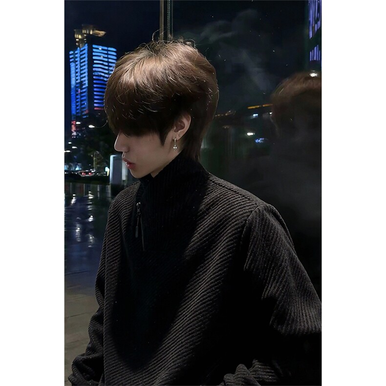 (有原版亮片)美式条纹交叉V领卫衣XZ514-2-HWY70-常规P25加绒P30，男装卫衣，星座514-2(原B239)