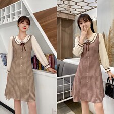 【现货】2022春新款连衣裙韩版小香风淑女风，女装连衣裙，欣卓越