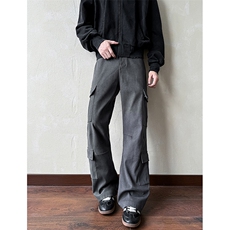 秋季新款长裤美式多口袋工装裤男修身微喇休闲5Q4067-TP4588，男装休闲裤，电商A102