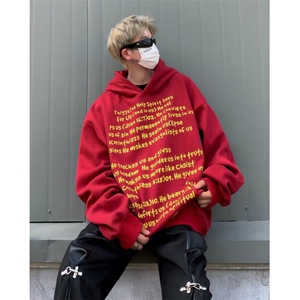 美式高街重磅连帽卫衣男女潮牌潮流字母印花帽衫Y8048-P50图片