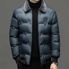 冬季男士翻领商务休闲棉衣服新款中年爸爸装加厚保暖外套棉服，男装棉衣，电商B212（原钱塘6029）