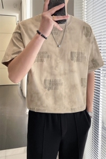轻熟风~2025夏季新款扎染满印短袖T恤T2015/P50，男装T恤，电商B331