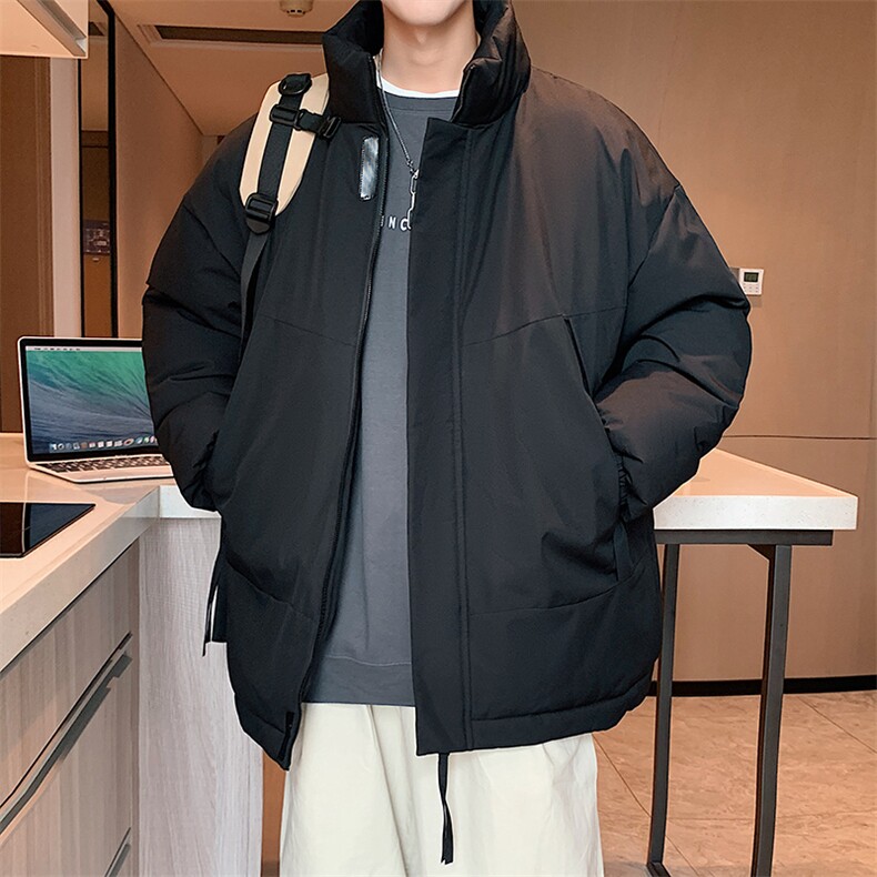现货美式高街休闲夹克冬季立领纯色三防户外工装加厚棉服外套,男装夹克,电商A443