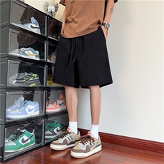 抖音品质夏季新款麦穗条宽松休闲五分裤B315-K25567-特p30控58，男装休闲裤，电商B315