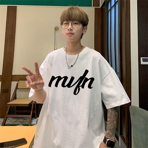 量大优供抖音视频 支持得物配合二开美式满天星亮片短袖T恤MTX600图片