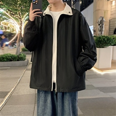 现货户外夹克男双面穿立领上衣外套支持二开JK836-P60，男装夹克，电商B306