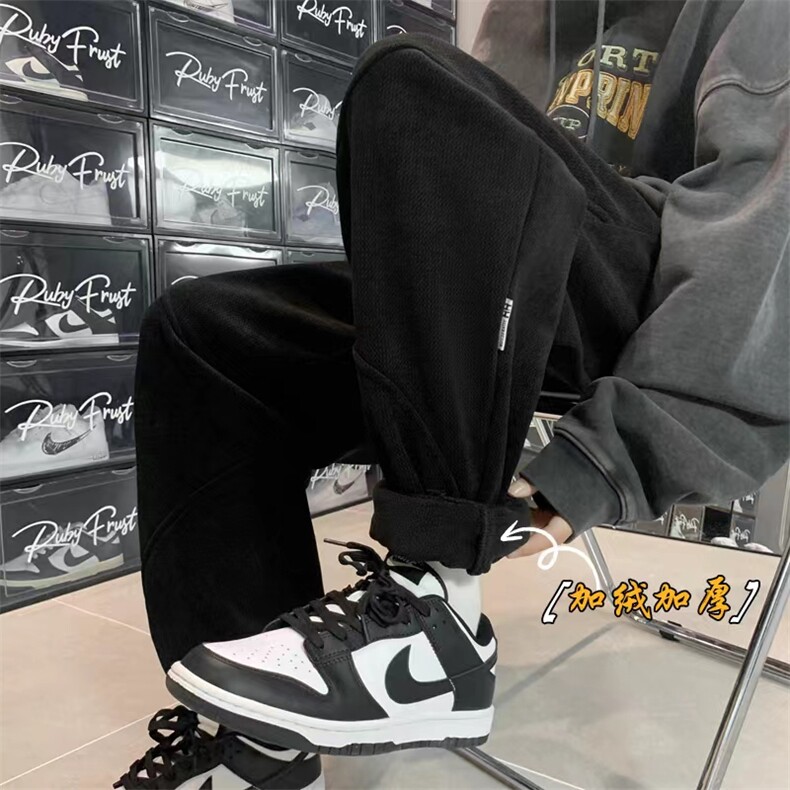 2025冬季新款欧棉绒加绒加厚保暖束脚棉裤A316-1-K1205P68控85图片