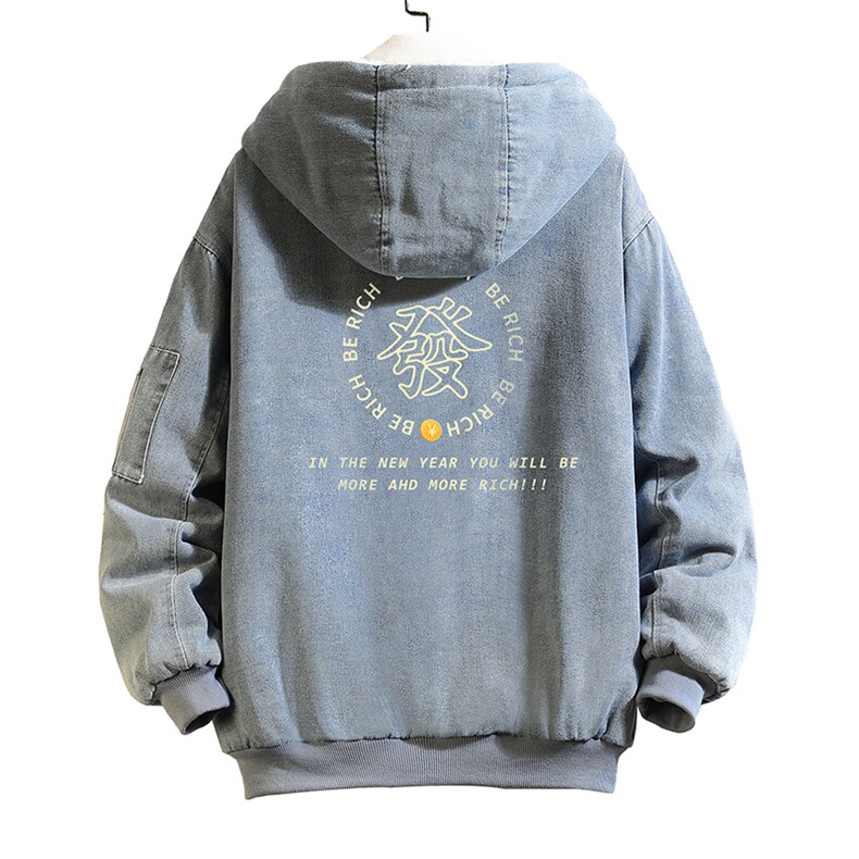 NM53163-P140牛仔外套男大码加厚加绒棉衣男羊羔毛棉服男砖墙,男装棉衣,电商A040A