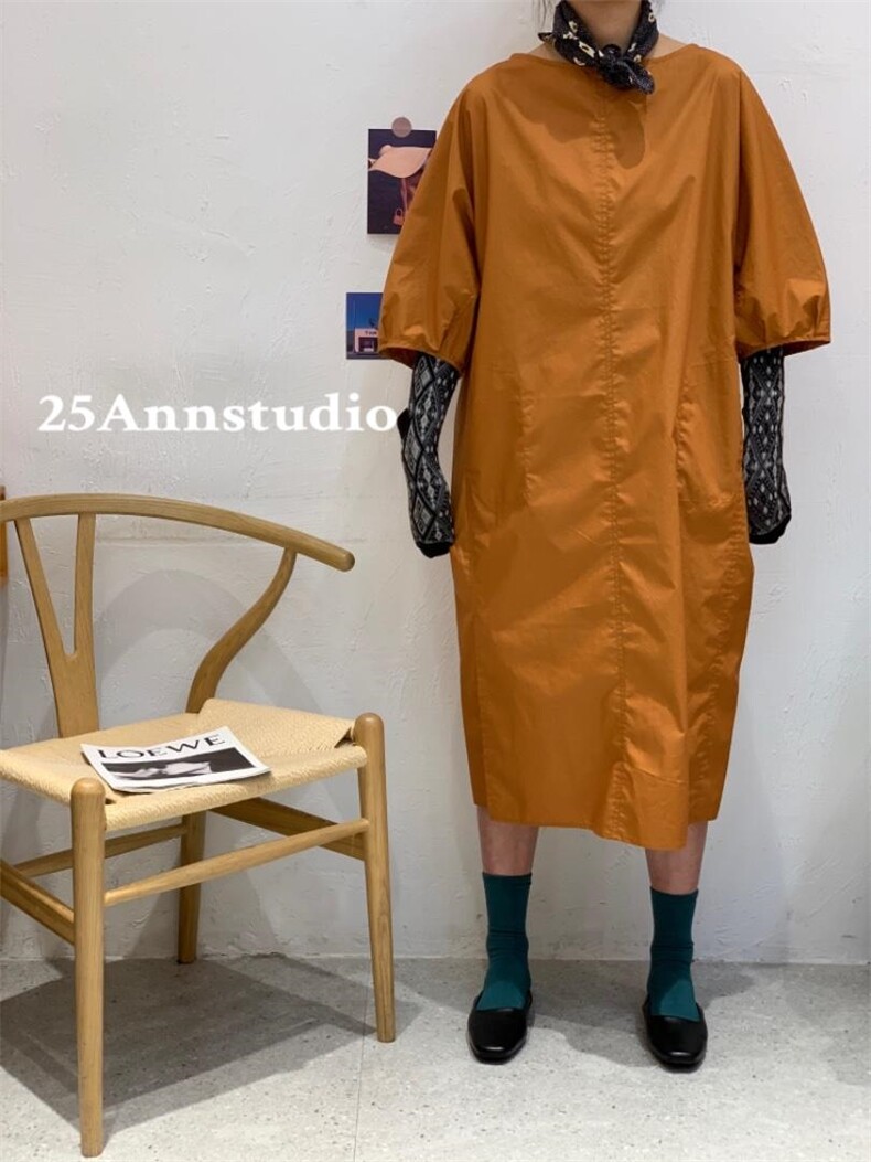 小廓形日系连衣裙，女装连衣裙，25Ann·Studio