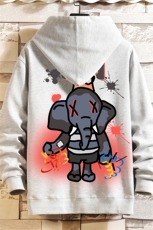 KS21221-P38连帽开衫卫衣男运动外套大码班服砖墙，男装卫衣，电商A040A