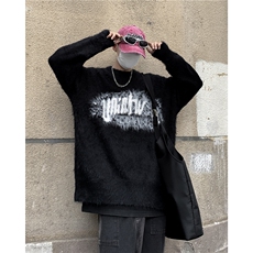 DY75-P56新款美式字母印花毛衣男秋冬季街头潮牌宽松情侣针织衫，男装针织衫/毛衣，星座603-2