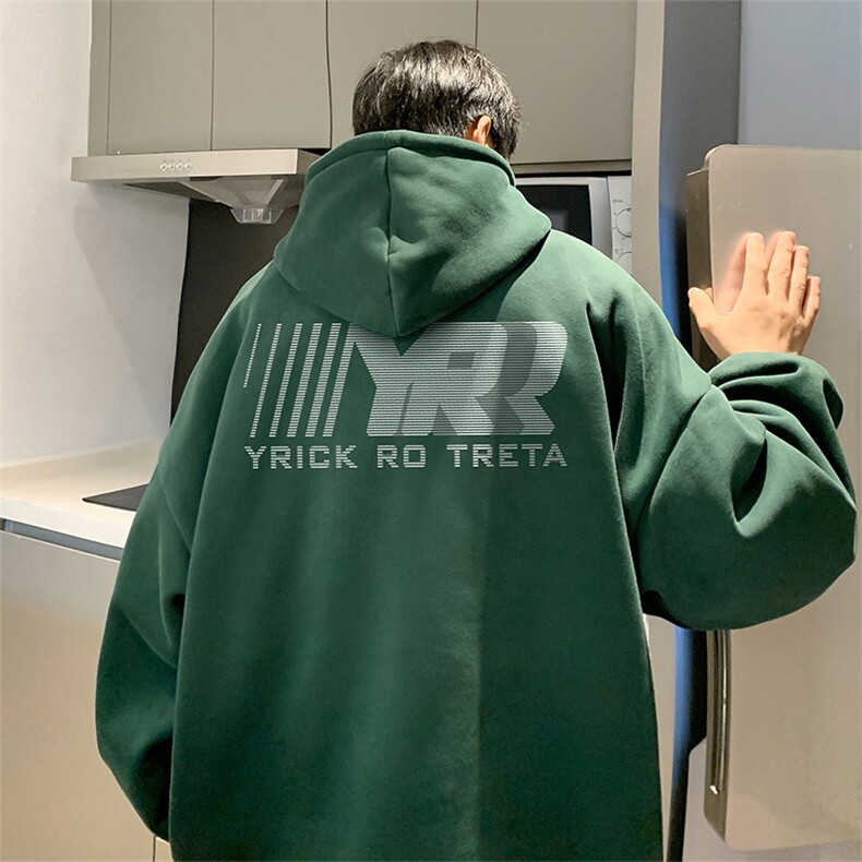 抖音得物供货可提供视频秋冬重磅美式宽松连帽卫衣DL1906,男装卫衣,电商A486